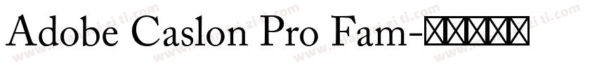 Adobe Caslon Pro Fam字体转换